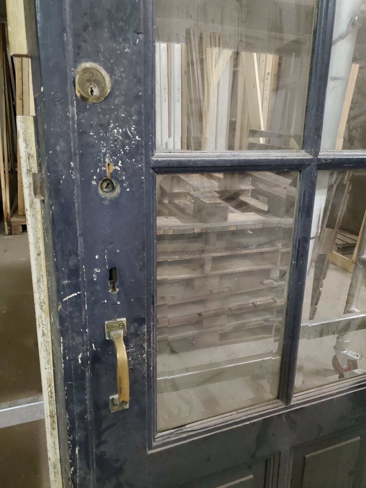 Porte bois moulurée vitrée (PO19A-B)