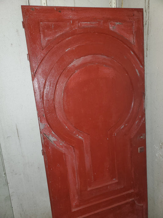 Porte bois moulurée d'inspiration asiatique (PO01)