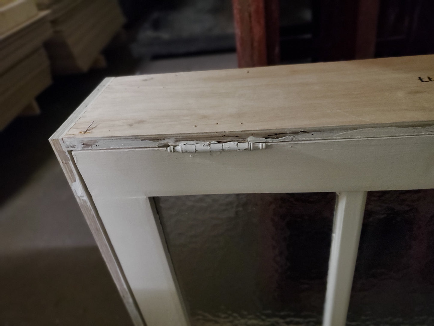 Porte bois moulurée vitrée - avec ébrasement (PO60 A-B)