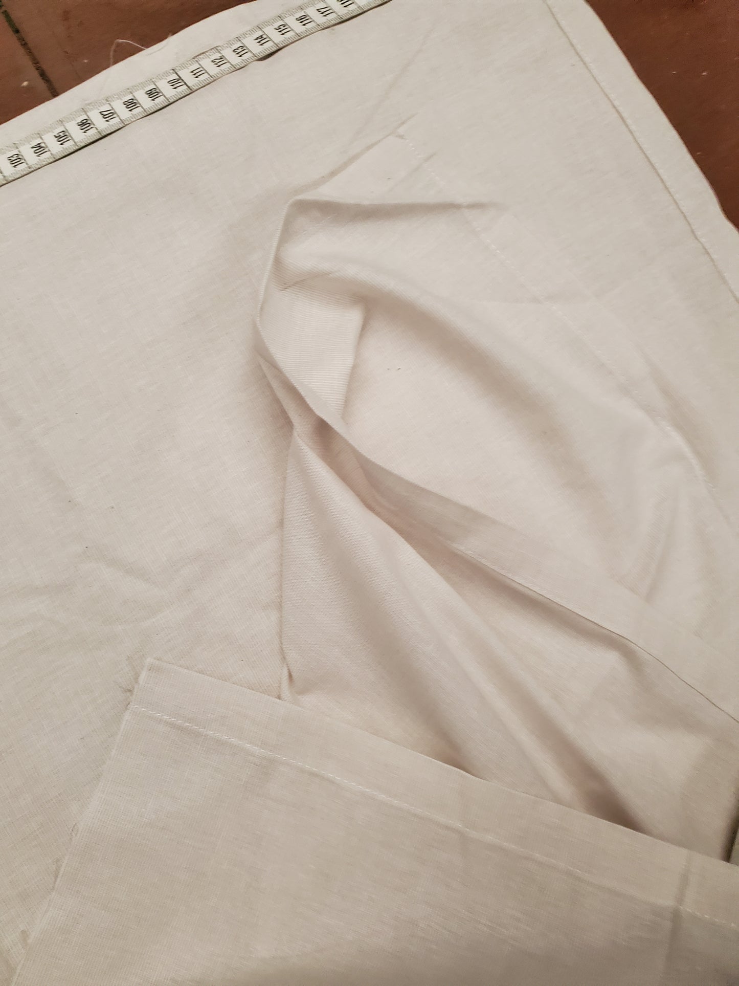 Tissu - Coton ligné beige (TIS05)