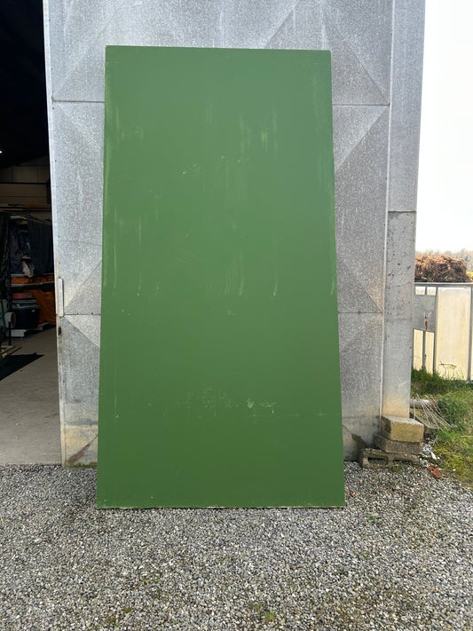 Feuille décor / Panneau sur châssis - bois (295 x 150 x 6,5) tapissés peints verts