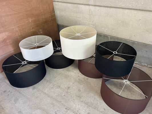 Abat-jours textiles circulaires