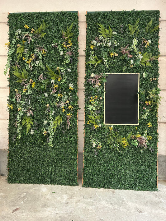 Lot de 2 panneaux sur châssis végétalisés