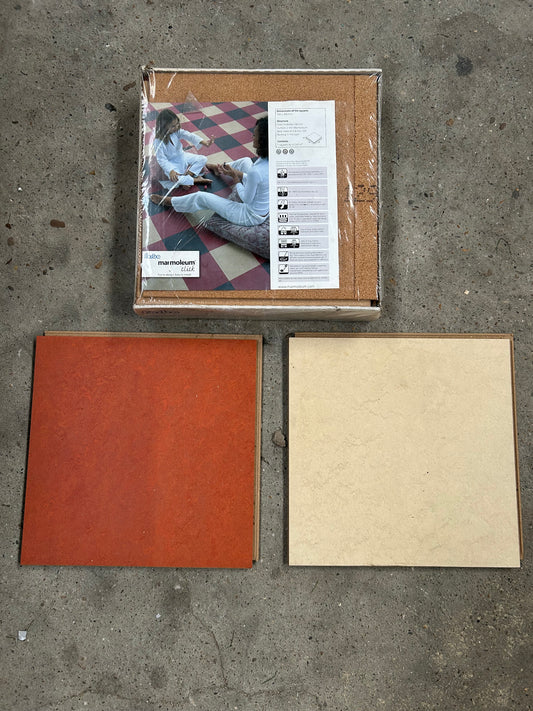 Dalles Forbo marmoleum click beiges ou oranges