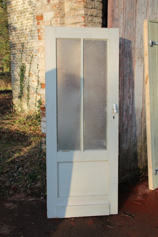 Porte bois moulurée vitrée (PO16)