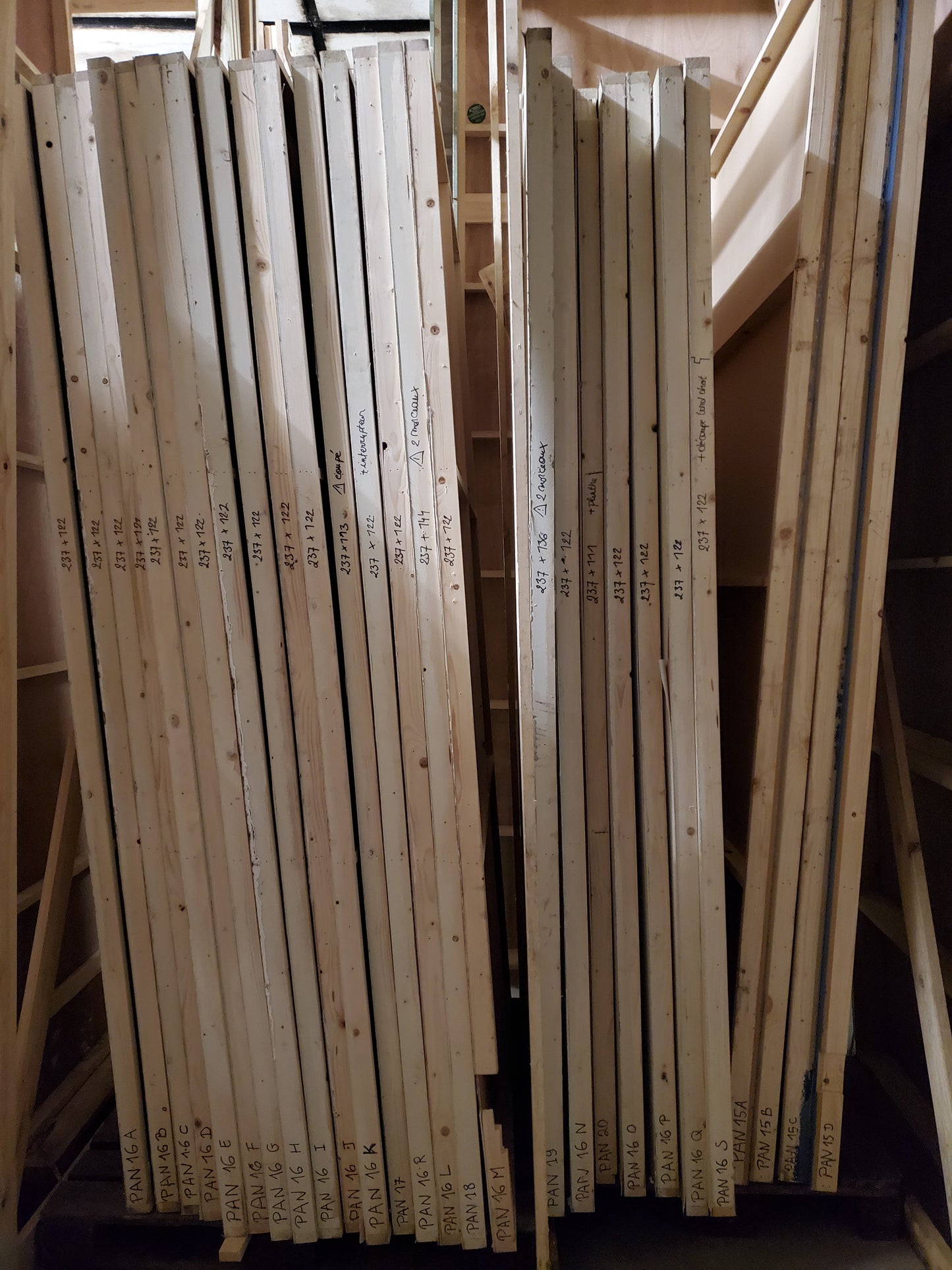 Feuille Décor / Panneau sur châssis - bois tapissé (237 x 122 x 5)