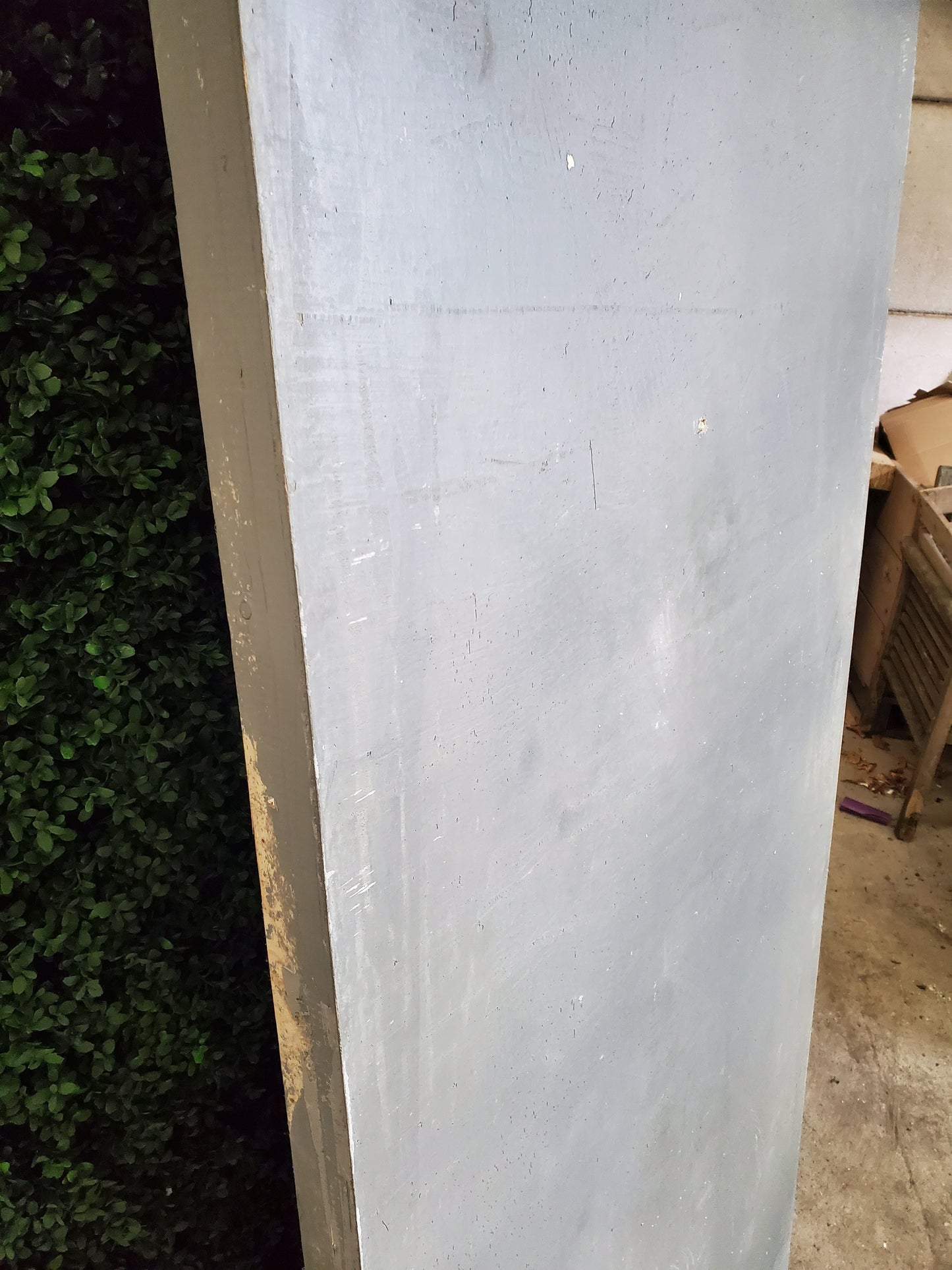 Feuille de décor / Panneau sur châssis - bois effet béton (292 x 49 x 5)