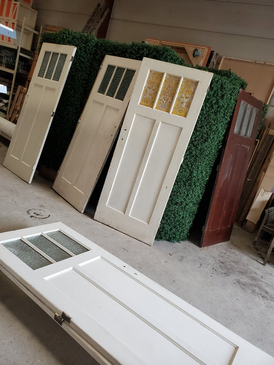 Porte bois moulurée vitrée (PO50 C-F)