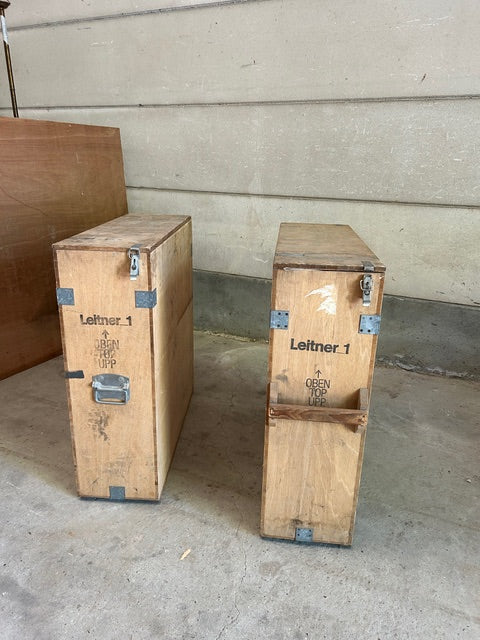 Caisses de transport en bois de différentes dimensions