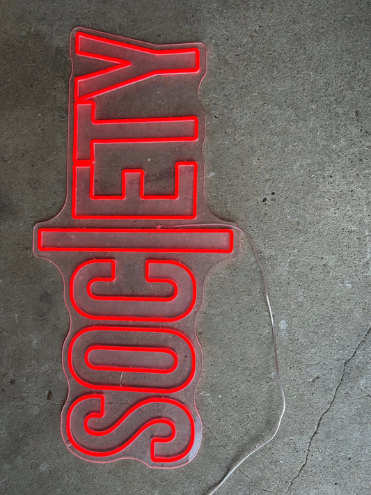 Enseigne led "Society"