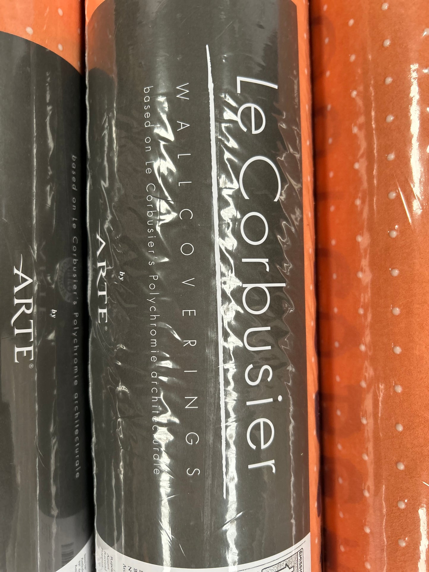 Papier peint intissé Arte - Le Corbusier - Dots - orange Abricot (31024)