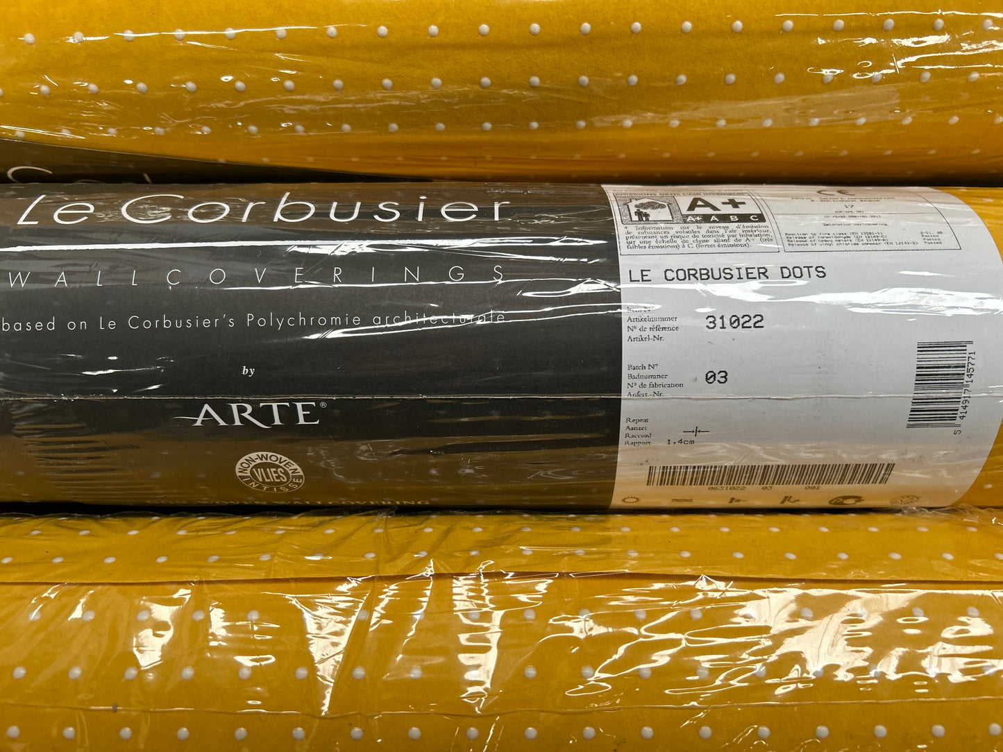 Papier peint intissé Arte - Le Corbusier - Dots - Jaune Soleil (31022)