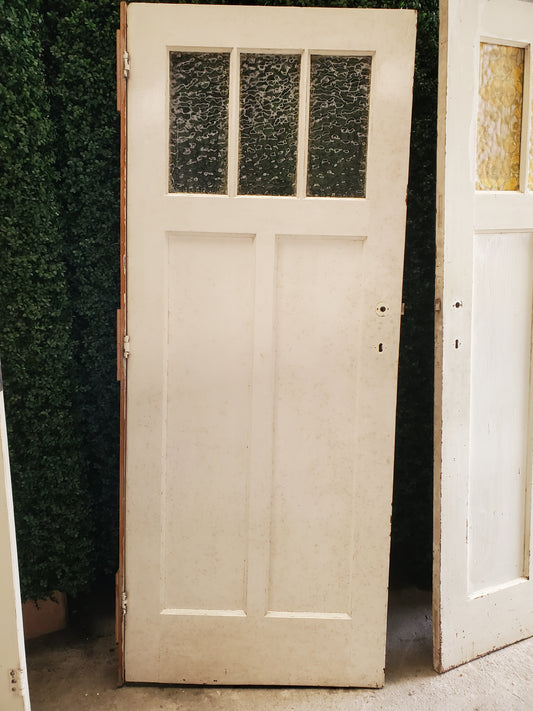 Porte bois moulurée vitrée (PO50C)