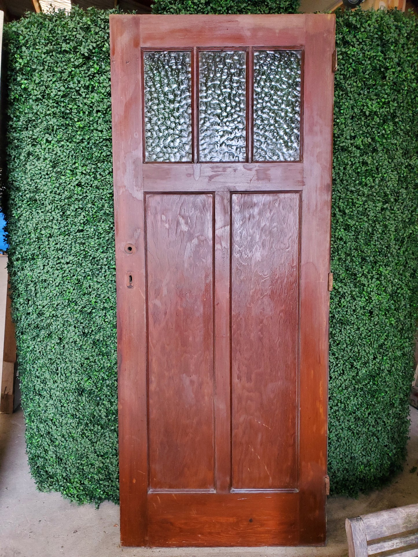 Porte bois moulurée vitrée (PO50 A-F)