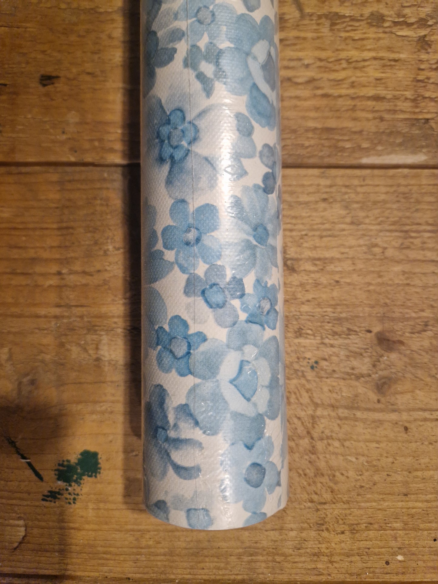Papier Peint fleuri bleu